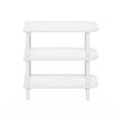 Furinno TURN-N-TUBE 26-Inch 3-Tier Curved Freestanding Shoe Rack White/White