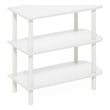 Furinno TURN-N-TUBE 26-Inch 3-Tier Curved Freestanding Shoe Rack White/White