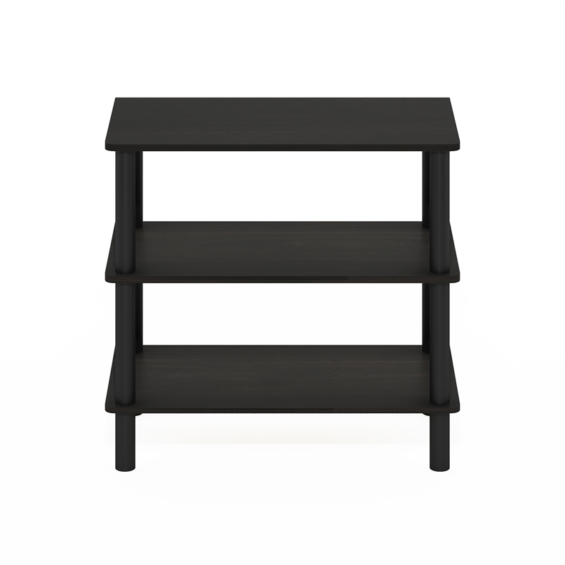 Furinno TURN-N-TUBE 26-Inch 3-Tier Freestanding Shoe Rack Storage Espresso/Black