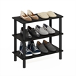Furinno TURN-N-TUBE 26-Inch 3-Tier Freestanding Shoe Rack Storage Espresso/Black