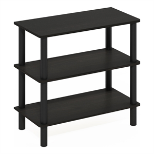 Furinno TURN-N-TUBE 26-Inch 3-Tier Freestanding Shoe Rack Storage Espresso/Black