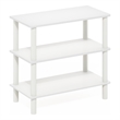 Furinno TURN-N-TUBE 26-Inch 3-Tier Freestanding Shoe Rack Storage White/White