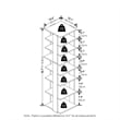 Furinno Compact 8-Tier Vertical Free Standing Shoe Tower in Shoe Rack Amber Pine