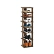Furinno Compact 8-Tier Vertical Free Standing Shoe Tower in Shoe Rack Amber Pine