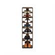Furinno Compact 8-Tier Vertical Free Standing Shoe Tower in Shoe Rack Amber Pine