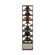 Furinno Compact 9-Tier Vertical Free Standing Shoe Tower in Shoe Rack Amber Pine