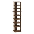 Furinno Compact 9-Tier Vertical Free Standing Shoe Tower in Shoe Rack Amber Pine