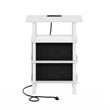 Furinno TURN-N-TUBE 4-Tier Side Table in End Table in White/White/Black