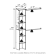Furinno Fano Clothing & Closet Storage Organizer Shelf Tower with 2 White