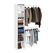 Furinno Fano Clothing & Closet Storage Organizer Shelf Tower with 2 White