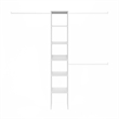 Furinno Fano Clothing & Closet Storage Organizer Shelf Tower with 3 White