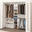 Furinno Fano Clothing & Closet Storage Organizer Shelf Tower with 3 White