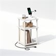 Furinno JUST 3-Tier Turn-N-Tube Open Storage Nighstand in Bedside White/White
