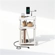 Furinno JUST 3-Tier Turn-N-Tube Open Storage Nighstand in Bedside White/White