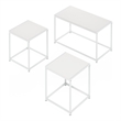 Furinno CAMNUS Modern Living Room Table Set with One Coffee Solid White/White