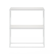 Furinno MORETTI Modern Lifestyle Wide Stackable Shelf in Solid White/White