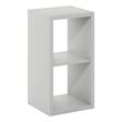 Furinno CUBICLE Open Back Decorative Cube Storage Organizer in 2-Cube Light Grey