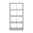Furinno CUBICLE Open Back Decorative Cube Storage Organizer in 8-Cube Light Grey