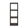 Furinno CUBICLE Open Back Decorative Cube Storage Organizer in 3-Cube Dark Oak