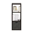 Furinno CUBICLE Open Back Decorative Cube Storage Organizer in 3-Cube Dark Oak