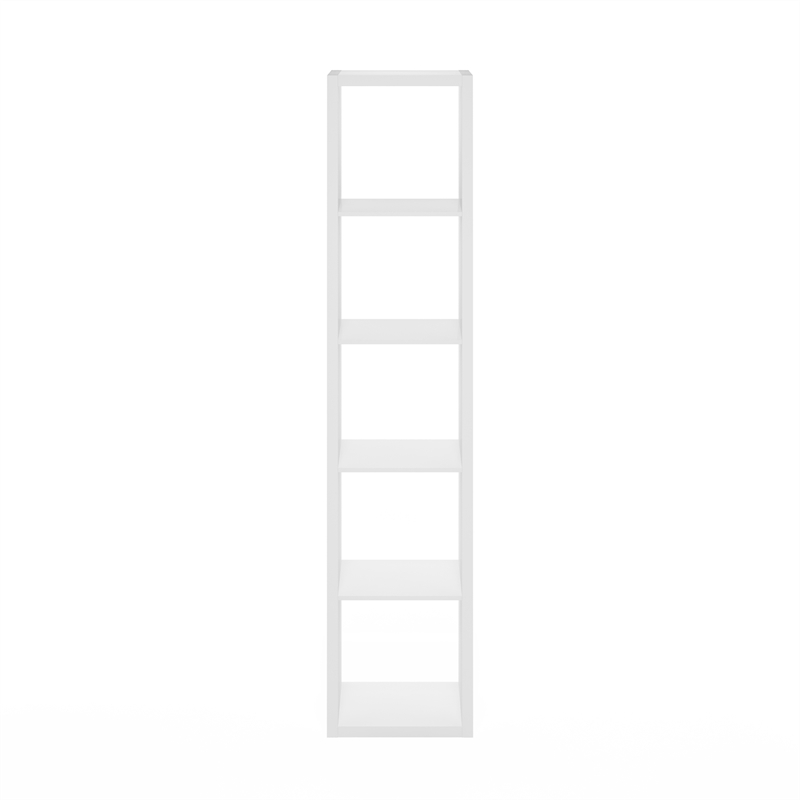 Furinno CUBICLE Open Back Decorative Verticle Cube Storage Organizer in White