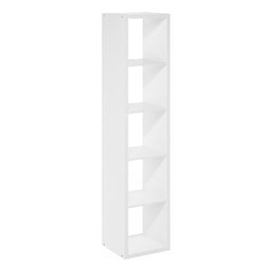 Furinno CUBICLE Open Back Decorative Verticle Cube Storage Organizer in White