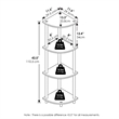 Furinno TURN-N-TUBE 4-Tier Corner Display Rack Multipurpose Shelving White/White