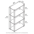 Furinno TURN-S-TUBE 4-Tier Multipurpose Shelf Display Rack with Amber Pine/Black
