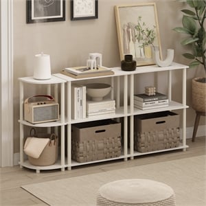 Furinno TURN-N-TUBE 3-Tier Compact Multipurpose Shelf Display Rack in Set of 2