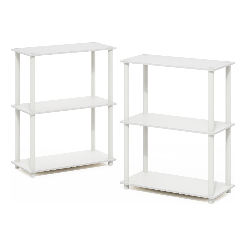 Furinno TURN-N-TUBE 3-Tier Compact Multipurpose Shelf Display Rack in Set of 2