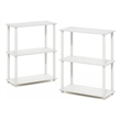 Furinno TURN-N-TUBE 3-Tier Compact Multipurpose Shelf Display Rack in Set of 2