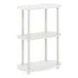 Furinno TURN-N-TUBE No Tools 3-Tier Modern Oval Side Display White/Virgin White