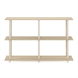 Furinno TURN-N-TUBE No Tools 3-Tier Modern Rectangle Side Bauhaus Oak/Beige