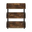 Furinno TURN-N-TUBE 3-Tier Freestanding Multipurposes Display Amber Pine/Black