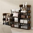 Furinno TURN-N-TUBE 3-Tier Freestanding Multipurposes Display Amber Pine/Black