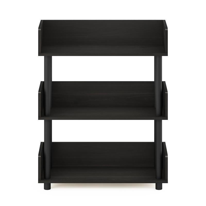Furinno TURN-N-TUBE 3-Tier Freestanding Multipurposes Display Rack in Espresso