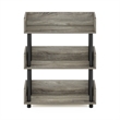 Furinno TURN-N-TUBE 3-Tier Freestanding Multipurposes Display French Oak/Black
