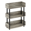 Furinno TURN-N-TUBE 3-Tier Freestanding Multipurposes Display French Oak/Black