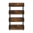 Furinno TURN-N-TUBE 4-Tier Freestanding Multipurposes Display Amber Pine/Black