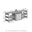 Furinno CLASSIC No Heat Decorative Electric Fireplace TV Stand in Americano