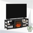Furinno CLASSIC No Heat Decorative Electric Fireplace TV Stand in Americano