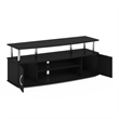Furinno JAYA Large Entertainment Center Hold up to 55-IN Stainless Steel Tubes