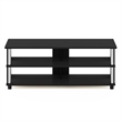 Furinno SULLY 3-Tier TV Stand for TV up to 48 in Americano Stainless Steel Tubes