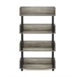 Furinno TURN-N-TUBE 4-Tier Freestanding Multipurposes Display French Oak/Black