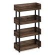 Furinno TURN-N-TUBE 4-Tier Freestanding Multipurposes Display Rack in Walnut