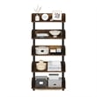 Furinno TURN-N-TUBE 4-Tier Freestanding Multipurposes Display Amber Pine/Black