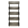 Furinno TURN-N-TUBE 4-Tier Freestanding Multipurposes Display French Oak/Black