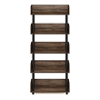 Furinno TURN-N-TUBE 4-Tier Freestanding Multipurposes Display Rack in Walnut