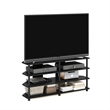 Furinno ECON Easy Assembly 4-Tier Corner TV Stand for TV up to Blackwood/Black