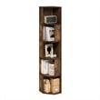 Furinno ECON 5-Tier Freestanding Corner Shelf Bookcase in Bookshelf Amber Pine